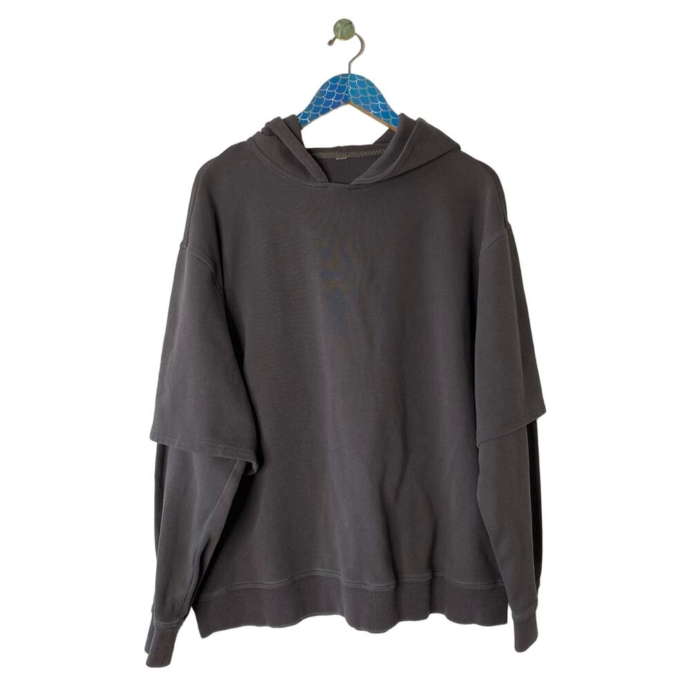 LIT ACTIVEWEAR Gray Cozy Oversized Two-Piece Cotton Hoodie